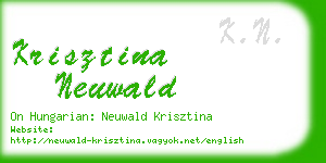 krisztina neuwald business card